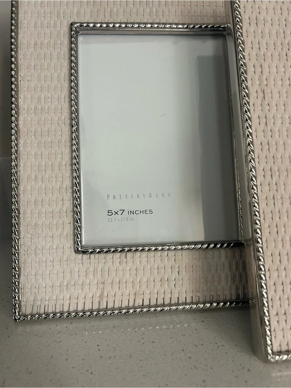Pottery Barn Rattan Woven Picture Frames 5 x 7” and 4 x 6” NEW